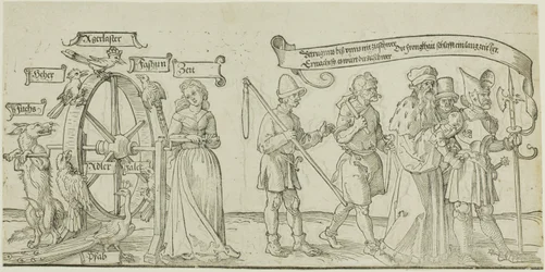 Het Michelfeldt-tapijt (Allegorie op sociale onrechtvaardigheid), eerste deel van drie