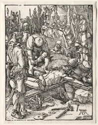 De Kleine Passie: Christus wordt aan het kruis genageld, 1509-1511