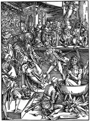 De marteling van Sint Jan de Evangelist, 1498, 1936