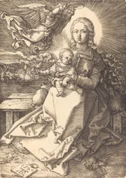 De Maagd en het Kind gekroond door een engel, 1520
