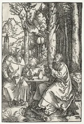 Het Bezoek van St. Antonius aan St. Paulus de Kluizenaar, ca. 1504