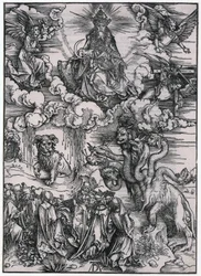Dier met de lamshoorns, XI. Figuur, blad 13 van de serie „De Apocalyps“