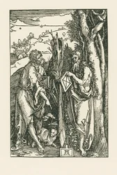 De heilige Johannes de Doper en de heilige Onophrius, ca.1503-04 (houtsnede)