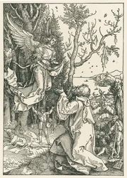 De engel die Joachim de boodschap brengt, c.1504 (houtsnede)