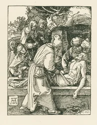 De graflegging, ca 1509-10 (houtsnede)