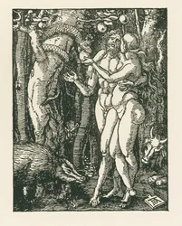 De zondeval van de mens, ca. 1510 (houtsnede)