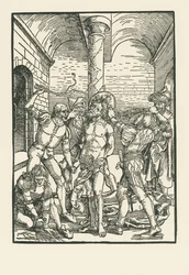 De geseling, ca.1500 (houtsnede)