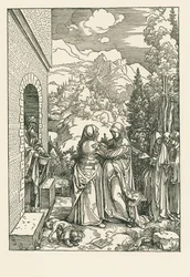 De Visitatie - Maria bezoekt Elisabeth, c.1503-04 (houtsnede)