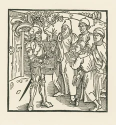 De ridder geeft twee schriftgeleerden en twee priesters de opdracht om dit boek samen te stellen