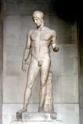 Ares, genaamd Ares Borghese. Beeld van Alcamenes, 5e eeuw v.Chr. Musée du Louvre