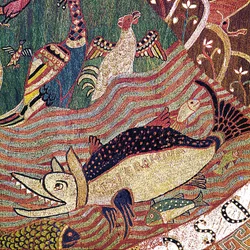 De schepping, detail van de scheiding van land en water
