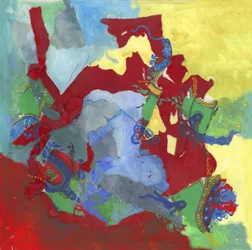 Levendige abstracte collage