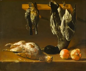 Stilleven met gevogelte en granaatappels, ca. 1620-1640