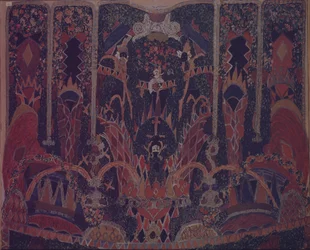 Ontwerp van Maskeradegordijn voor het toneelstuk De Maskerade door M. Lermontov, 1917