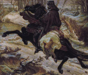 Slavische graaf met een vrouwelijke gevangene