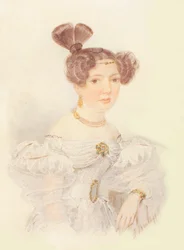 Portret van Yekaterina Ivanovna Zagryazhskaya