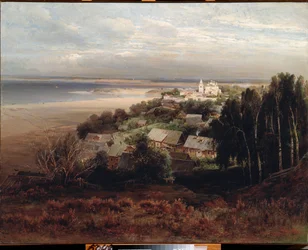 Het Pechersky Hemelvaartklooster nabij Nizhny Novgorod