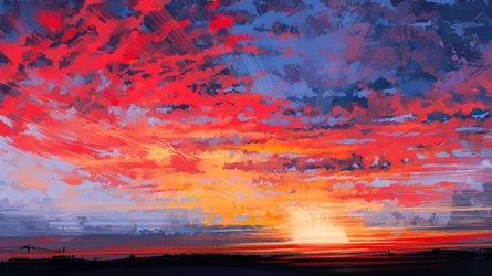 Een spectaculaire zonsondergang