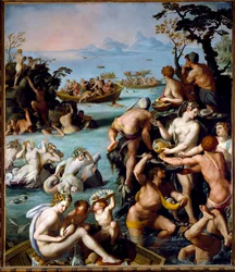 De parelvissers, ca. 1570-1573 (olie op leisteen)