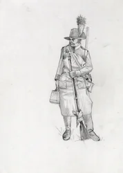 Eerste Keizerrijk (1804-1814 en 1815): soldaat van het Oostenrijks-Hongaarse leger, pioniersapeur