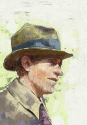 Portret van wetenschapper Ettore Majorana