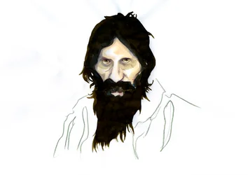 Portret van Grigori Iefimovich Rasputin