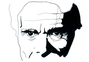 Portret van de Italiaanse schrijver en regisseur Pier Paolo Pasolini