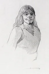 Portret van een piraat (kaper) of buste van een matroos