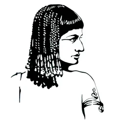 Portret van de Egyptische koningin Cleopatra VII Thea Philopator (69-30 v.Chr.)
