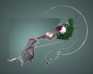 Oekraïne aangevallen door Rusland, 2022 (Illustratie)