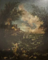 "Zeegezicht met scheepswrak" door Alessandro Magnasco