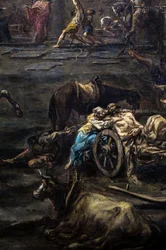 De aankomst en ondervraging van galeislaven in de gevangenis van Genua