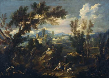 Landschap met herders