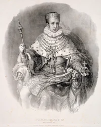 Ferdinand I, Koning van Lombardije-Venetië, in Staatsgewaden, uit 