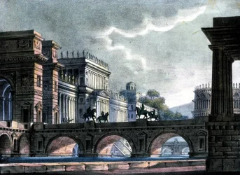 Scenografie van Sanquirico voor de opera L