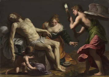 Bewening over het lichaam van Christus, ca.1645-50 (olieverf op toetssteen)