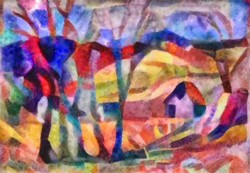 Landschap in roze