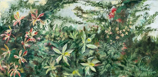 Weelderige tropische bloemen