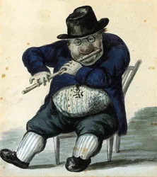 Karikaturaal portret van de architect Giacomo Quarenghi (1744-1817)