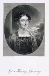 Lydia Huntley Sigourney (1791-1865), gegraveerd door Burt