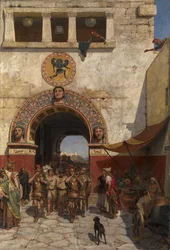 Poort in Volterra, Etrurië