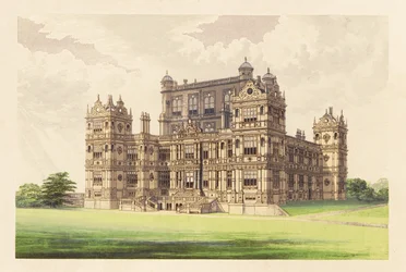 Wollaton Hall, Nottingham, Engeland, 1880 (gravure)