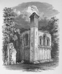 St. Josephs Kapel, vanuit het noordwesten, Glastonbury Abbey, ca. 1880