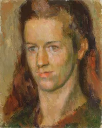 Portret van Anne Olivier Popham (later Mrs Quentin Bell) 1939