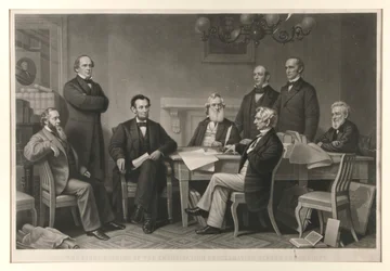 De Eerste Lezing van de Emancipatieproclamatie voor het Kabinet