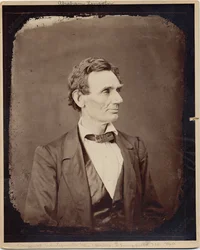 Abraham Lincoln (1809-65), 16e president van de VS, kopie naar foto door Alexander Hesler, 1860