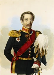 Portret van de ataman van het Don Kozakkenleger, Mikhail Grigorievich Khomutov