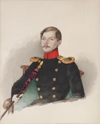 Portret van Vasily Vasilievich Engelhardt 1814-1868, 1839-1840