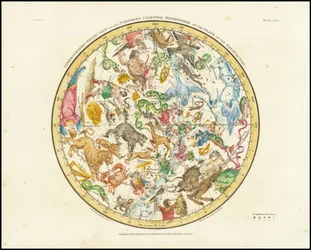 1822 - Alexander Jamieson - Stereografische projectie van het noordelijk halfrond