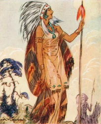 Pocahontas, dochter van de Indiaanse hoofdman die John Smith redde, 1937